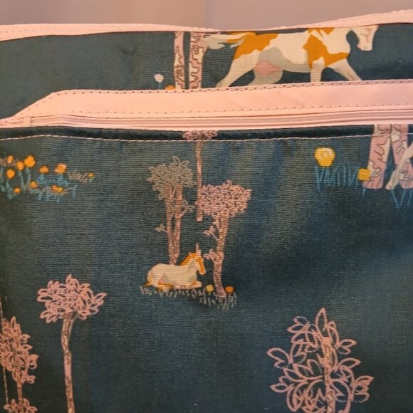 New Unicorn Mystical Diaper Bag Green Pink mystical print Girls theme Large 20" - Picture 5 of 11